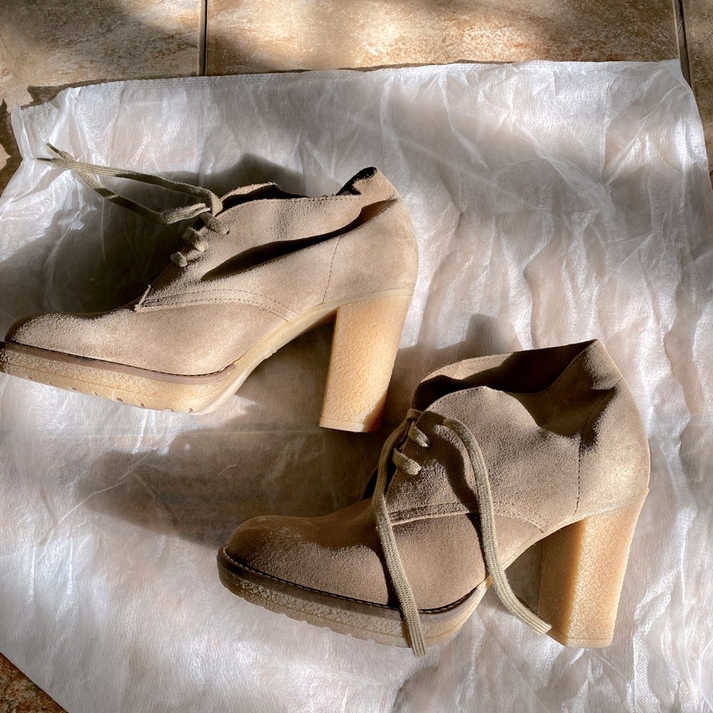 JCrew Macalister High-Heel Suede Ankle Boot